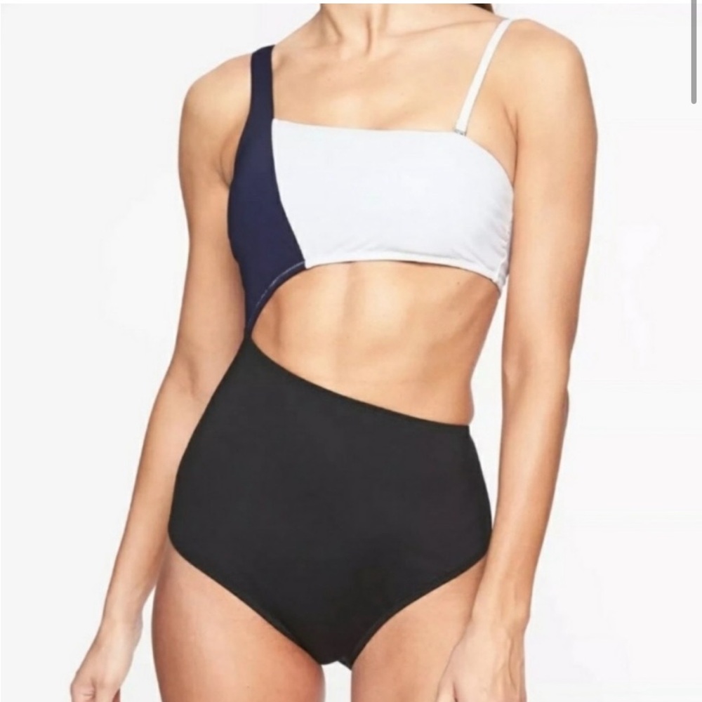 ATHLETA Mod Block Cutout One Piece Swimsuit XL